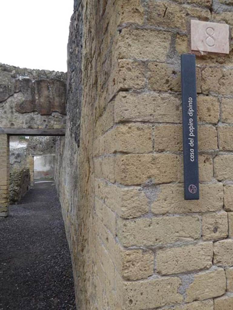 IV.8 Herculaneum, October 2015. Looking east along entrance corridor. Photo courtesy of Michael Binns.
